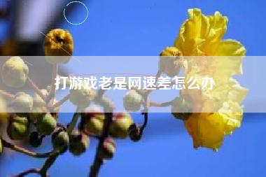 打游戏老是网速差怎么办