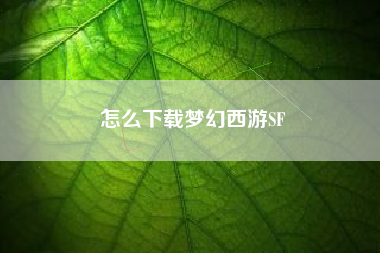怎么下载梦幻西游SF