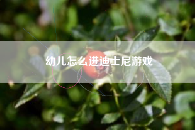幼儿怎么进迪士尼游戏