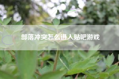 部落冲突怎么进入贴吧游戏