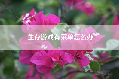 生存游戏有菜单怎么办