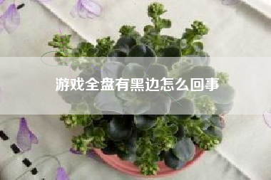 游戏全盘有黑边怎么回事
