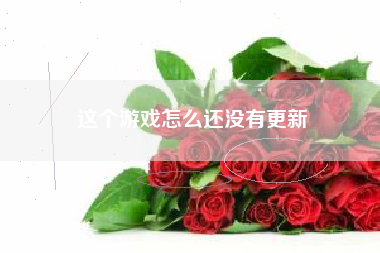 这个游戏怎么还没有更新