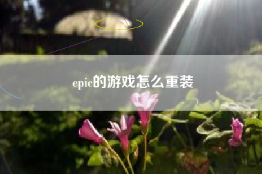 epic的游戏怎么重装