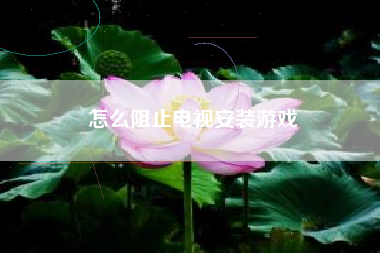 怎么阻止电视安装游戏