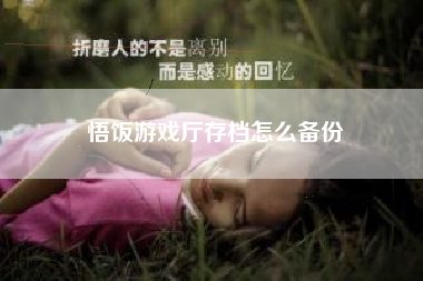 悟饭游戏厅存档怎么备份