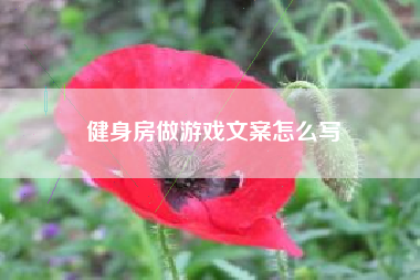 健身房做游戏文案怎么写