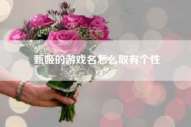 甄姬的游戏名怎么取有个性