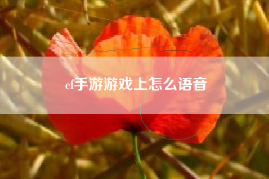 cf手游游戏上怎么语音