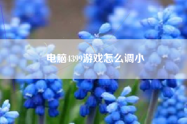 电脑4399游戏怎么调小