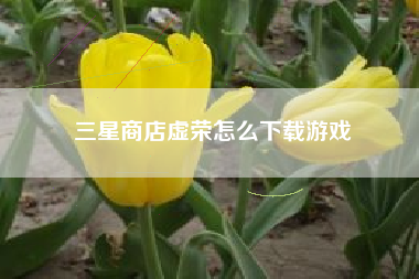 三星商店虚荣怎么下载游戏