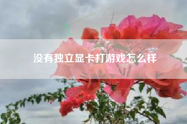 没有独立显卡打游戏怎么样