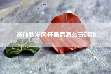 诛仙私发网开局后怎么玩游戏