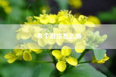 来个游戏怎么画