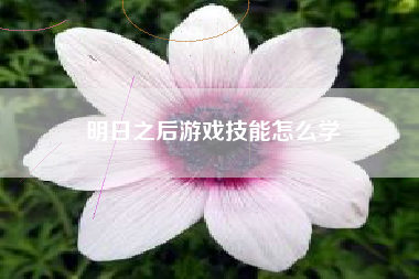 明日之后游戏技能怎么学
