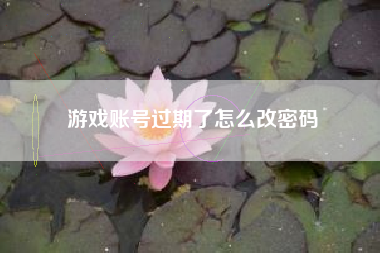 游戏账号过期了怎么改密码