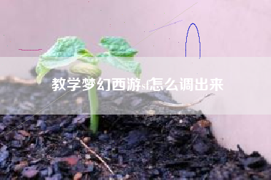教学梦幻西游sf怎么调出来