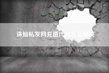 诛仙私发网充值代充怎么解决