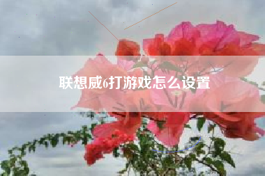 联想威6打游戏怎么设置