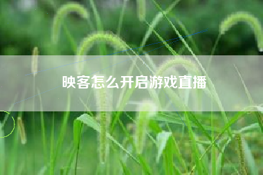 映客怎么开启游戏直播