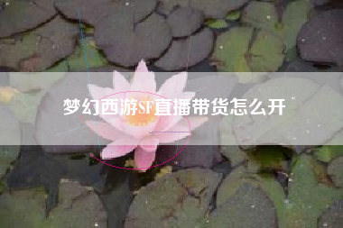 梦幻西游SF直播带货怎么开