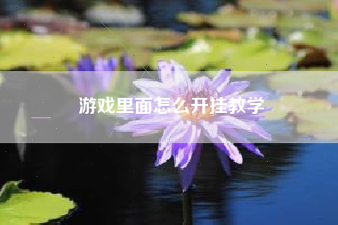 游戏里面怎么开挂教学
