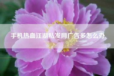 手机热血江湖私发网广告多怎么办