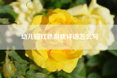 幼儿园红色游戏评语怎么写