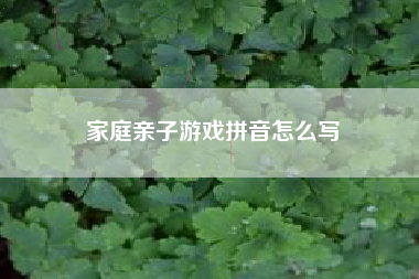 家庭亲子游戏拼音怎么写