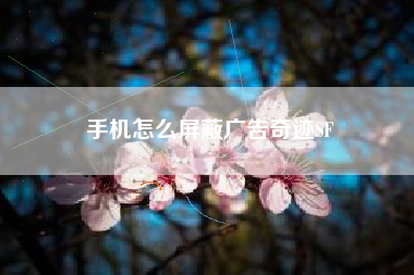 手机怎么屏蔽广告奇迹SF