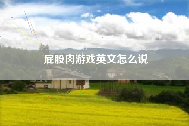 屁股肉游戏英文怎么说