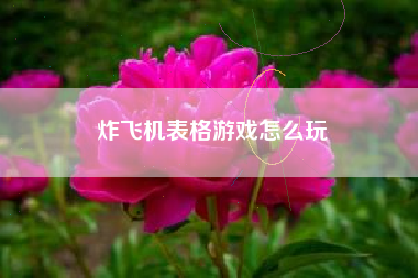 炸飞机表格游戏怎么玩