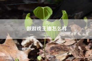 做游戏主播怎么样