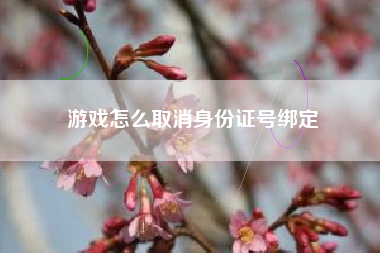 游戏怎么取消身份证号绑定